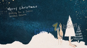 圣诞快乐复古矢量素材